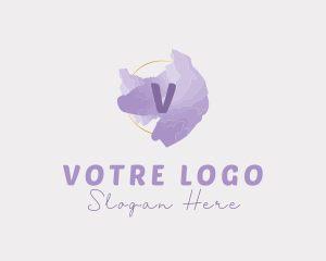 Purple Watercolor Fashion Logo