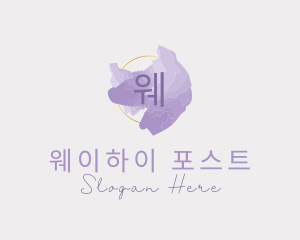 Purple Watercolor Fashion logo design