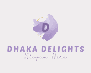 Purple Watercolor Fashion logo design