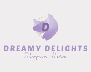 Purple Watercolor Fashion logo design