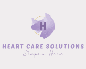 Purple Watercolor Fashion logo design