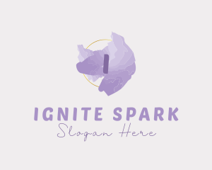 Purple Watercolor Fashion logo design