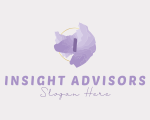 Purple Watercolor Fashion logo design