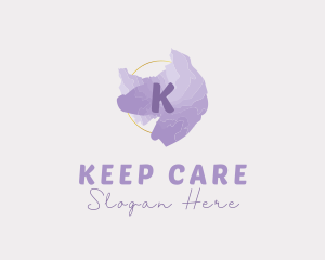 Purple Watercolor Fashion logo design