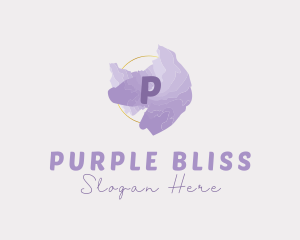 Purple Watercolor Fashion logo design