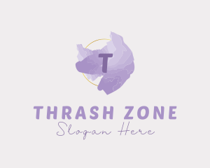 Purple Watercolor Fashion logo design