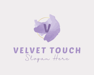 Purple Watercolor Fashion logo design