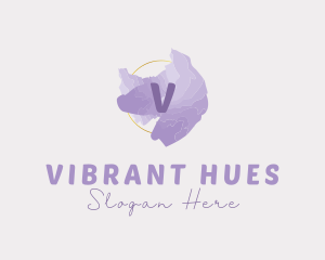 Purple Watercolor Fashion logo design