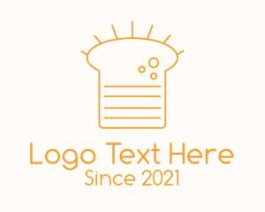 Cake Shop - Orange Loaf Outline logo design