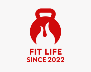 Fire Kettlebell Fitness  logo design