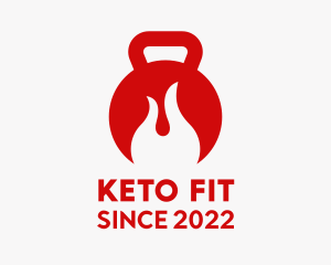 Fire Kettlebell Fitness  logo design