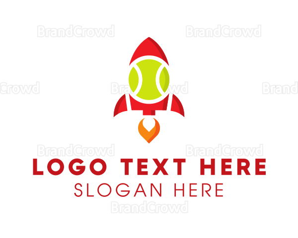 Tennis Ball Rocket Logo