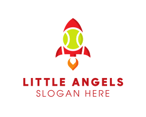 Player - Tennis Ball Rocket logo design