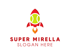 Varsity - Tennis Ball Rocket logo design