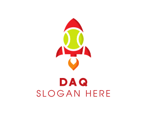 Player - Tennis Ball Rocket logo design