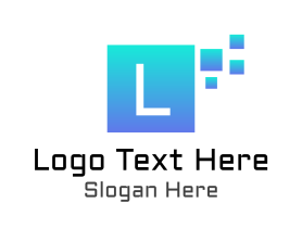 Pixelate - Digital Pixels Letter logo design