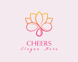 Sauna - Flower Lotus Natural Oil logo design