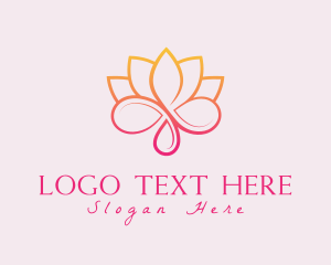 Yoga - Flower Lotus Natural Oil logo design