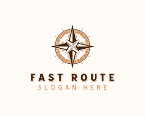 Route - GPS Tracking Compass logo design