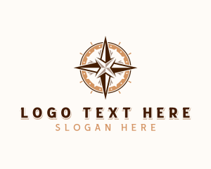 Travel - GPS Tracking Compass logo design