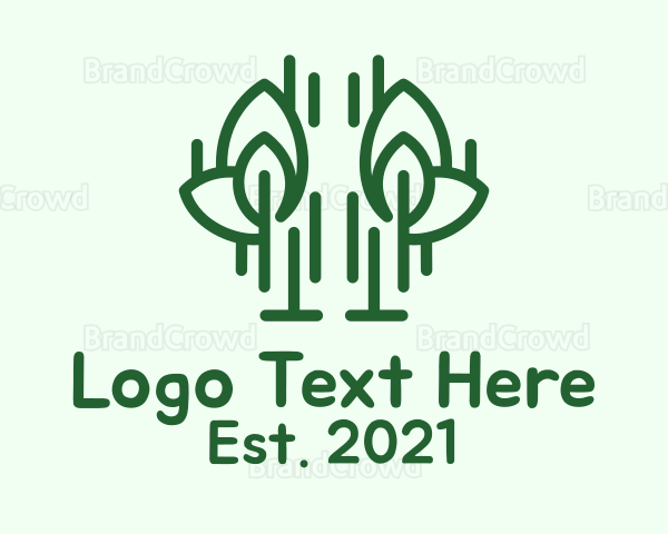 Green Outline Herb Logo