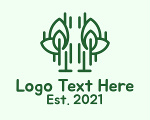 Plant - Green Outline Herb logo design