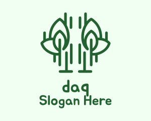 Green Outline Herb Logo