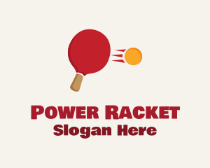 Racket - Ping Pong Hit logo design