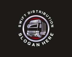 Distribution - Truck Freight Delivery logo design