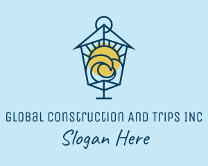Trip - Ocean Sun Lamp logo design