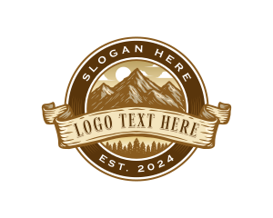 Himalayas - Traveler Mountain Forest logo design