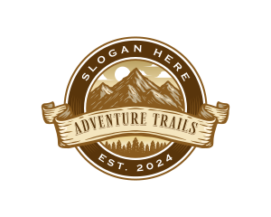 Mountain Forest Travel Destination logo design