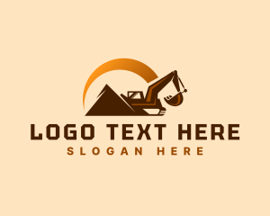 Mountain - Mountain Quarry Excavator logo design