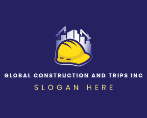 Building Construction Hat logo design