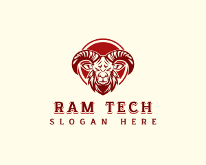 Demon Ram Goat logo design