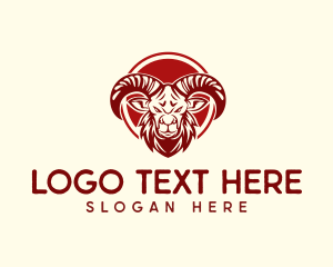 Ram - Demon Ram Goat logo design