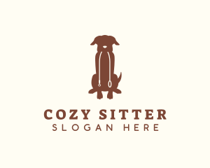 Sitting Pet Dog logo design