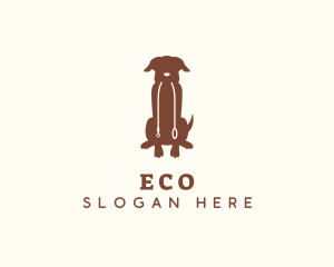 Hound - Sitting Pet Dog logo design