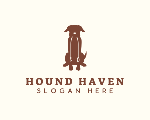 Sitting Pet Dog logo design