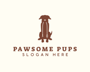 Sitting Pet Dog logo design