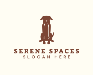 Sitting Pet Dog logo design