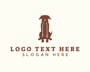 Trainer - Sitting Pet Dog logo design