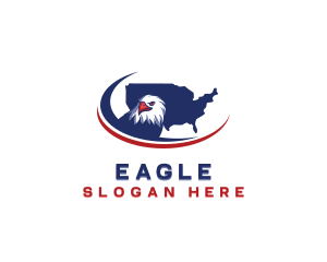 Charity - American Eagle  Map logo design