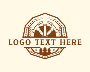 Craft - Tree Wood Carpentry logo design