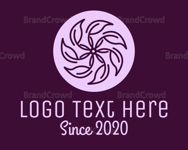 Spa Violet Flower Logo
