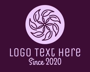 Spa Violet Flower logo design