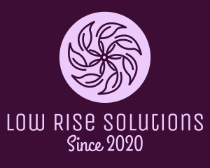 Spa Violet Flower logo design