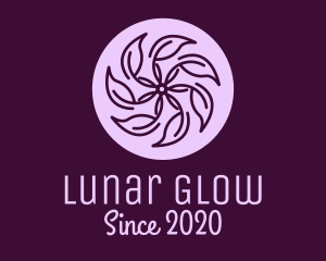 Spa Violet Flower logo design