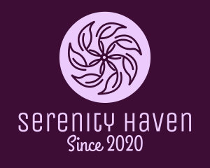 Retreat - Spa Violet Flower logo design