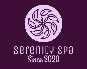 Spa - Spa Violet Flower logo design